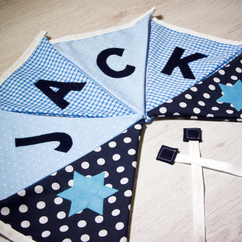 Classic Baby Boy Bunting Personalised Name Banner Flags Etsy