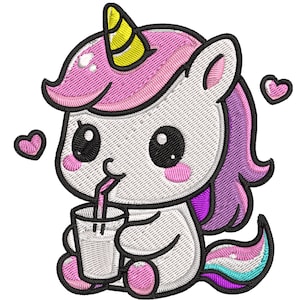Unicorn Embroidery Design, Cute Baby Girl Unicorn Machine Embroidery Design, Christmas Unicorn Embroidery File, Cute Unicorn Embroidery.