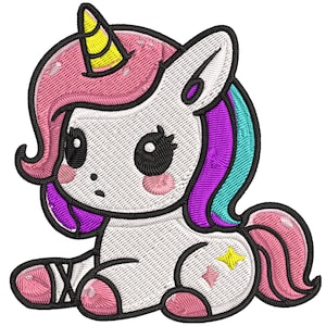 Unicorn Embroidery Design, Cute Baby Girl Unicorn Machine Embroidery Design, Christmas Unicorn Embroidery File, Cute Unicorn Embroidery.