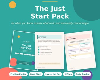 ADHD Planner Bundle | Procrastination, Focus & Deadline Kits, 3 in 1 | Printable + Fillable Worksheets | Neurodivergent PDF