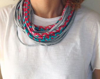 Infinity scarf, scarf necklace for women, cotton scarf,  bohemian scarf, gift for girlfriend