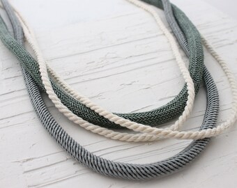Fabric Rope Necklace - Etsy