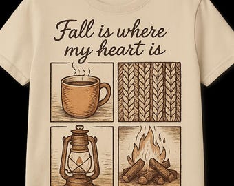 Rustic Autumn Campfire PNG: Cozy Fall Sublimation Design