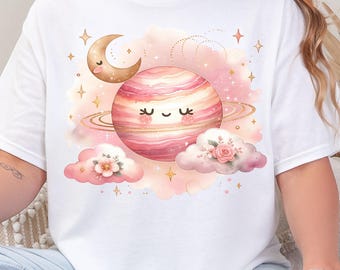 Pastel Space Clipart: Girl Astronaut, Rocket Ship PNG (Digital Download for Sublimation Tumblers)