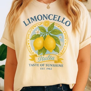 Limoncello Italia PNG | Vintage Lemon Citrus Shirt Design | Amalfi Coast Retro Sublimation | Lemon Blossom Clipart | Capri Summer Graphic
