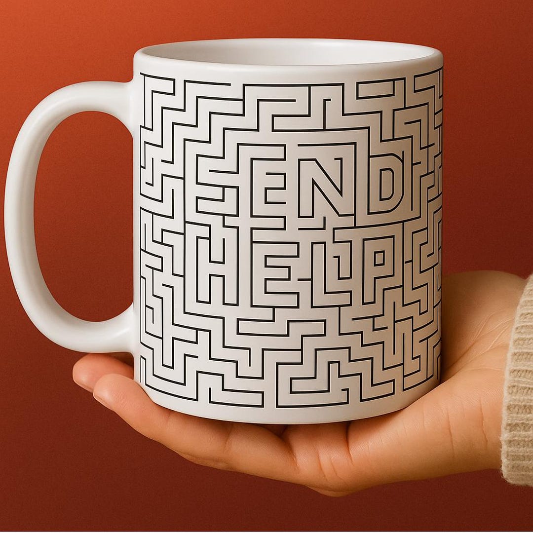Send Help Maze PNG: Sarcastic Hidden Message Sublimation Design ...