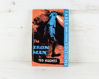 Vintage The Iron Man by Ted Hughes - Faber Paper cover children's book George Adamson