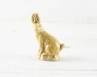 Wade Whimsies - Hare - Miniature Figurine 80s British Wildlife Rabbit