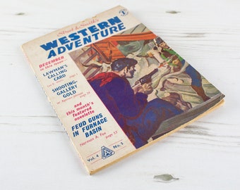 Vintage Western Adventures Magazine Book Subscription - Series Collection Street and Smith Stories Decembers Issue