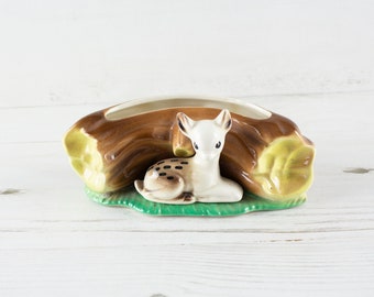 Vintage Fawn Hornsea Pottery Planter Trinket Decorative Kitsch Vase Figurine Fauna