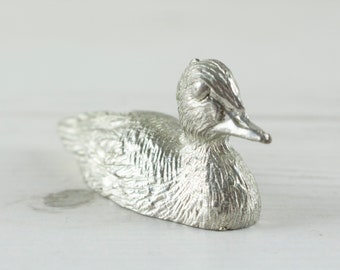 Vintage Duck Bird Figurine - Decorative Miniature Decor Collectible - British Wildlife