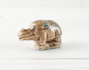 Vintage Wade Whimsey Rhino - Flintstones Dinosaur figurine Christmas Crackers