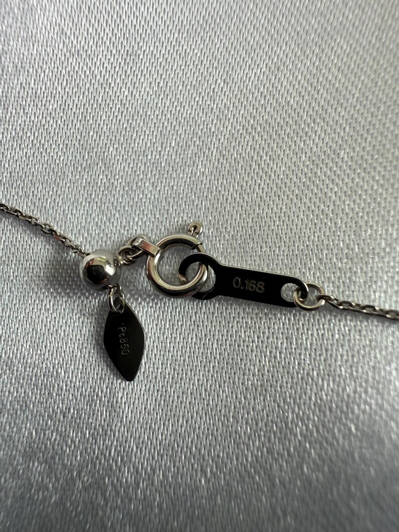 Collier solitaire diamant platine, pendentif diamant naturel délicat, bijoux de mariée, diamant flottant image 9