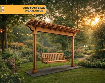 Modern Outdoor Swing Arbor Plan – DIY Woodworking Blueprint (PDF Download)