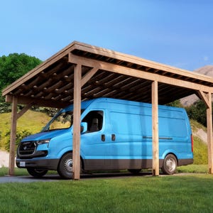 DIY Minimalist 20x10ft Wooden Carport Plan,  Permit Ready Car Garage Blueprints, IBC Compliant
