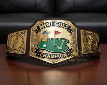 Mini Golf Champion Customized Title Belt