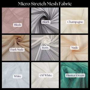 Tejido de malla microelástica: suave y flexible, perfecto para lencería y disfraces