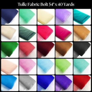 Tulle Fabric Bolt 54" x 40 Yards – Wedding, Party & Event Decor, Craft Supplies