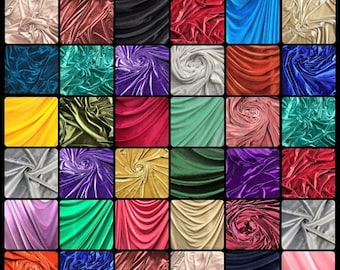 Velvet Spandex Fabric by the Yard – 4-Way Stretch Fabric for Dresses, Prom Gowns, Wedding Dresses & DIY Sewing