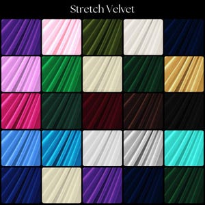 Luxury 4-Way Stretch Velvet Fabric by the Yard – Soft, Smooth & Versatile | 58&quot; Wide | Multiple Colors Available
