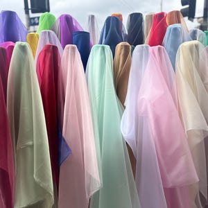 Twinkle Sheer Shiny Organza Fabric, 60” Wide, Sold by the Yard, Available in Many Colors