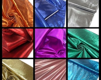 Metallic Lame Fabric: Shiny Nylon for Costumes, Decor & Crafts - 60" Wide