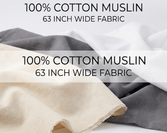Muslin Fabric by the Yard – Natural Cotton Muslin Roll for Sewing, Quilting, Crafts & Wholesale