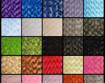 Tessuto Minky Rose: tessuto morbidissimo con motivo floreale a spirale, perfetto da coccolare - Larghezza 58"
