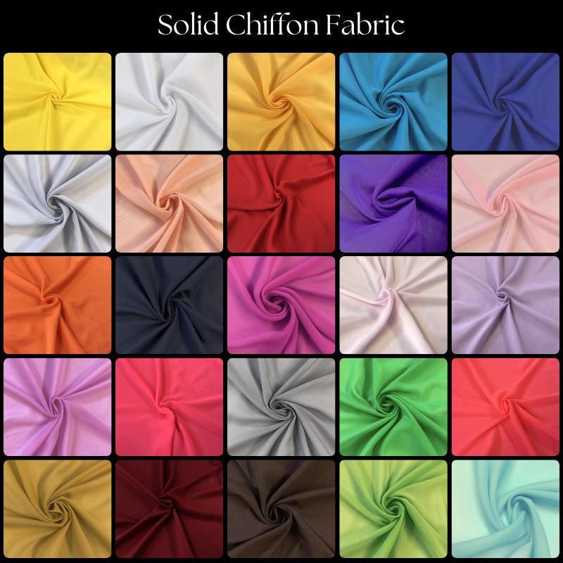 Plain Solid Beige Chiffon Fabric Pre Cut 5.5 Meters FAB150