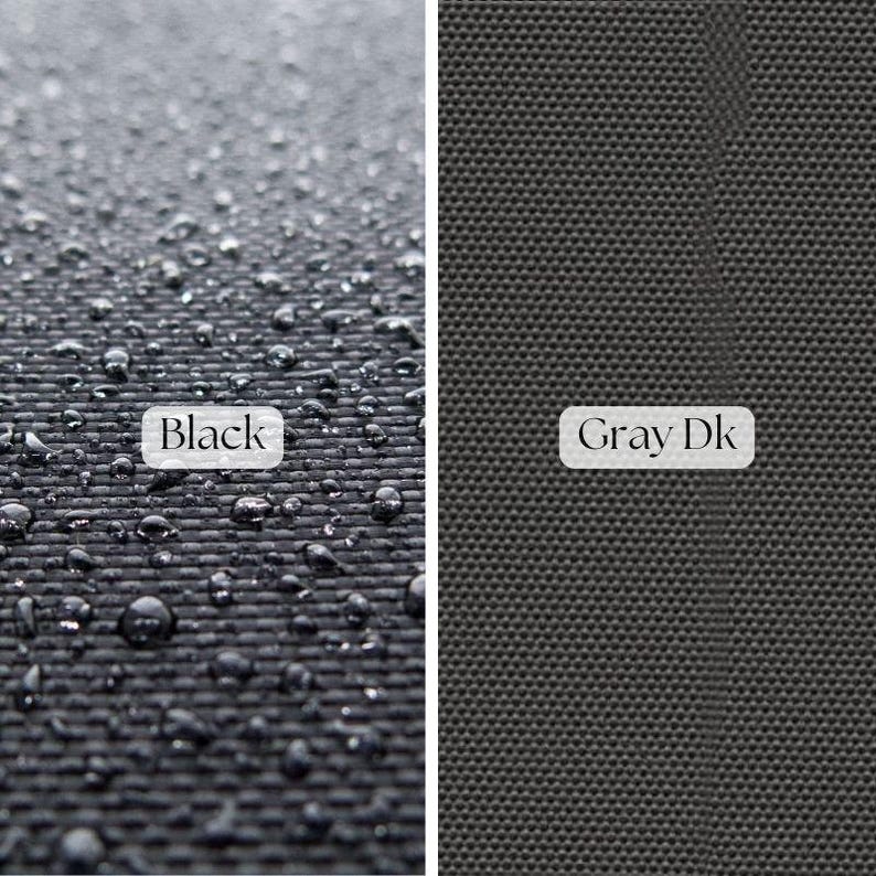 black Waterproof Canvas Fabric