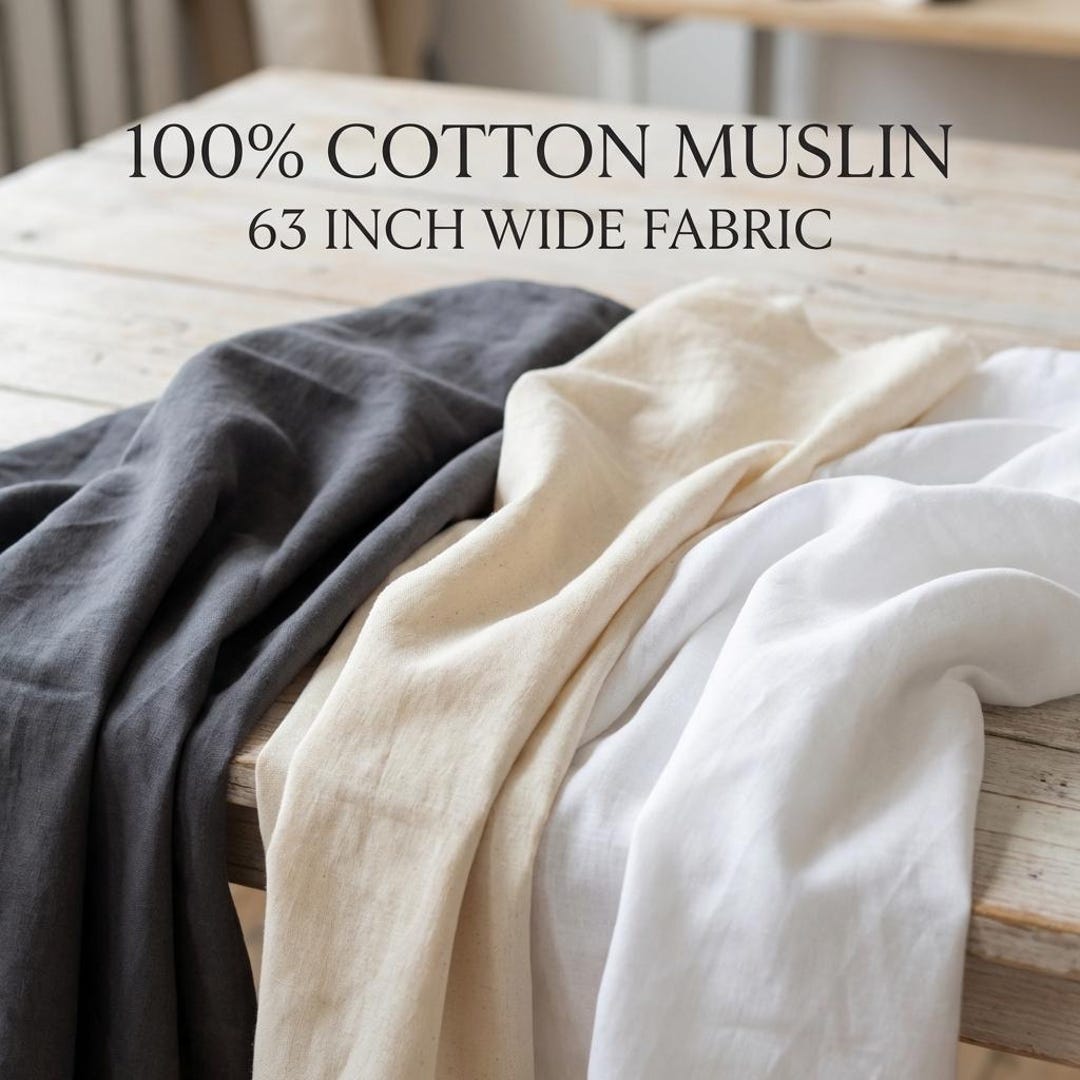 Muslon Cotton Muslin Fabric by the Yard – 63