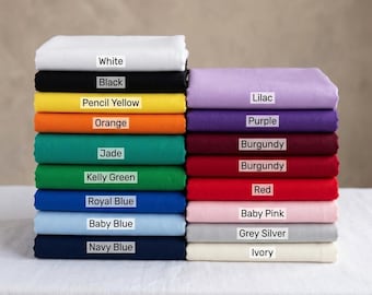 Polyester Poplin Fabric by the Yard – 60” Wide Wrinkle-Resistant Solid Color Fabric | Durable Sewing Material for Apparel, Tablecloths