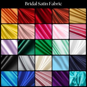 Premium Bridal Satin Fabric by the Yard – Luxurious & Durable 60&quot; Wide Stretch Satin for Gowns, Dresses, and Décor