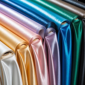 Glossy Liquid Satin Fabric – Bridal Quality | 58” Wide Shiny Satin by the Yard