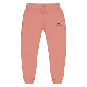 Embroidered Unisex Fleece Sweatpants - 303 Clothing Brand, Cozy Lounge Pants, Trendy Joggers, Embroidered Sweats, Streetwear Apparel, Urban