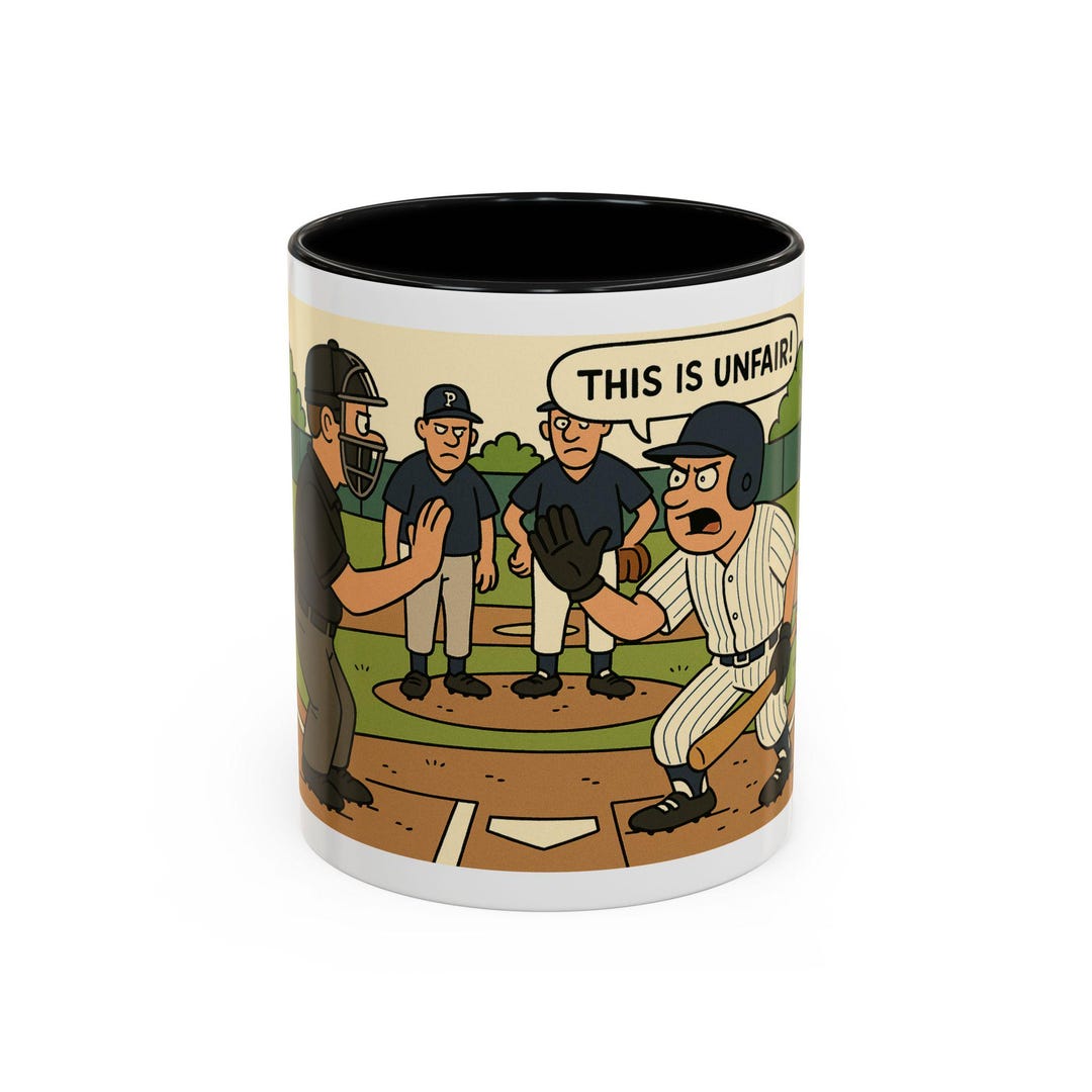 Playful Baseball Coffee Mug: Funny Gift for Sports Fans - Etsy