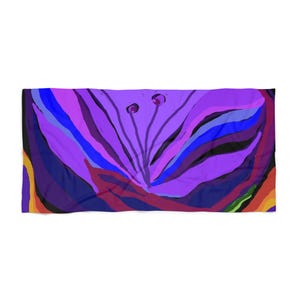 Vibrant Butterfly Beach Towel, Colorful Pool Towel for Summer, Travel Towel, Summer Vacation Gift, Boho Home Decor