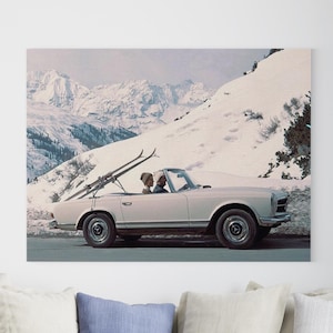 Fashion Ski Photo Print, Vintage, Retro, Luxury, Wall Art, Ski Poster, House Wall Decor, Ski Home Decor, Winter Wall Decor, Winter Poster