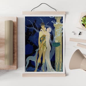 Georges Barbier "Lovers" Art Print, Sapphic Vintage Poster image 3