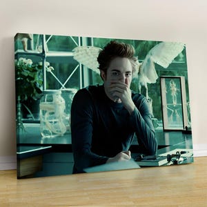 Funny Stinky Face Bathroom Canvas Print: Edward Smell Altered Art