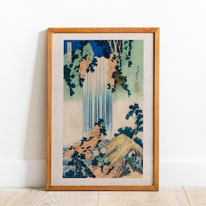 Blue Waves Japandi Canvas Print: Japanese Wabi Sabi Wall Art