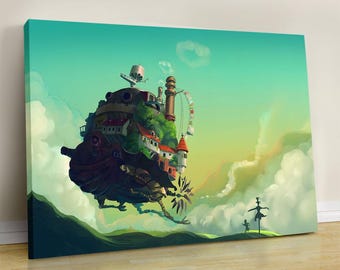 Howl's Moving Castle Anime Art - Ghibli Studio Canvas Print
