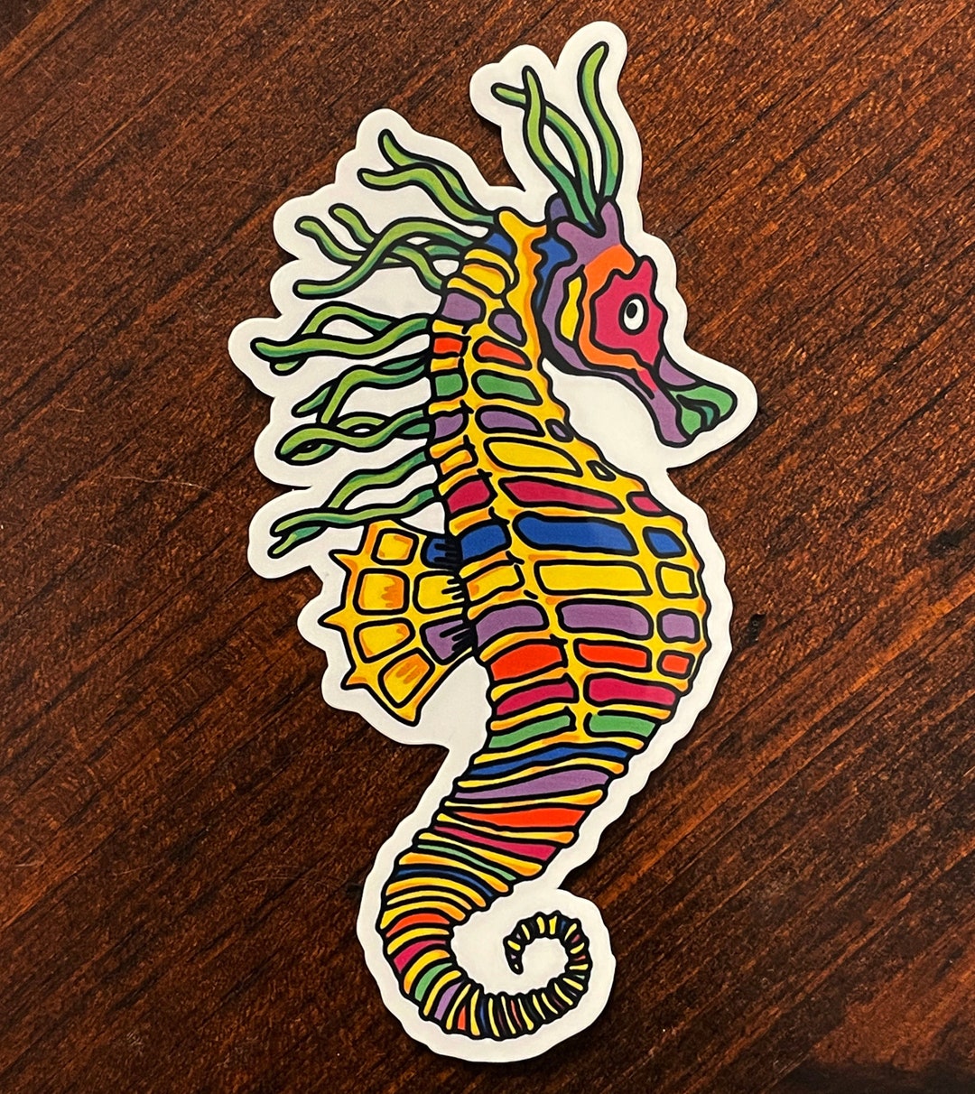Crayon Ponyfish Sticker Etsy