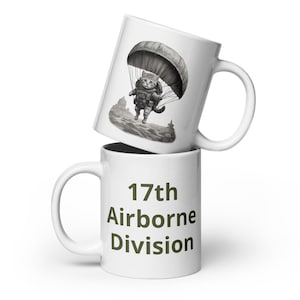 17th Airborne Division Combat Kitten™ Coffee Cup -  Tactical Gift for Soldiers & Veterans