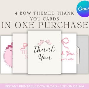 thank you digital prints/ pink/ bows