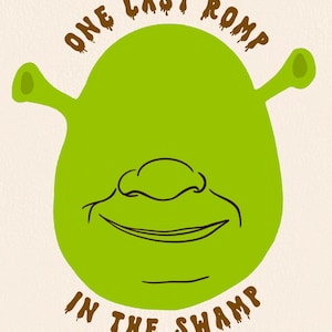 Shrek Inspired Bachelorette Party Invitation | “One Last Romp in the Swamp” Editable Canva Template | Funny Digital Bridal Shower Invite
