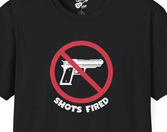 T-shirt anti-coups de feu, T-shirt anti-guerre, T-shirt graphique unisexe, Vêtements de loisirs, Cadeau pour les manifestants, T-shirt anti-violence, Chemise minimaliste