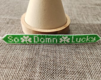 So Damn Lucky Bracelet: DMB Inspired Beaded Loom Cuff
