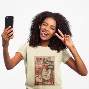Trash Romance Band Tee – “Miss U” Grunge Cherub Shirt | Faux Band Merch | Indie Sleaze Graphic T-Shirt | Cordsmiff Unisex Fit