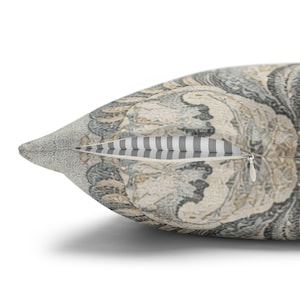 Patina Blue Vintage Floral Pillow Cover | French Country Linen Look image 13